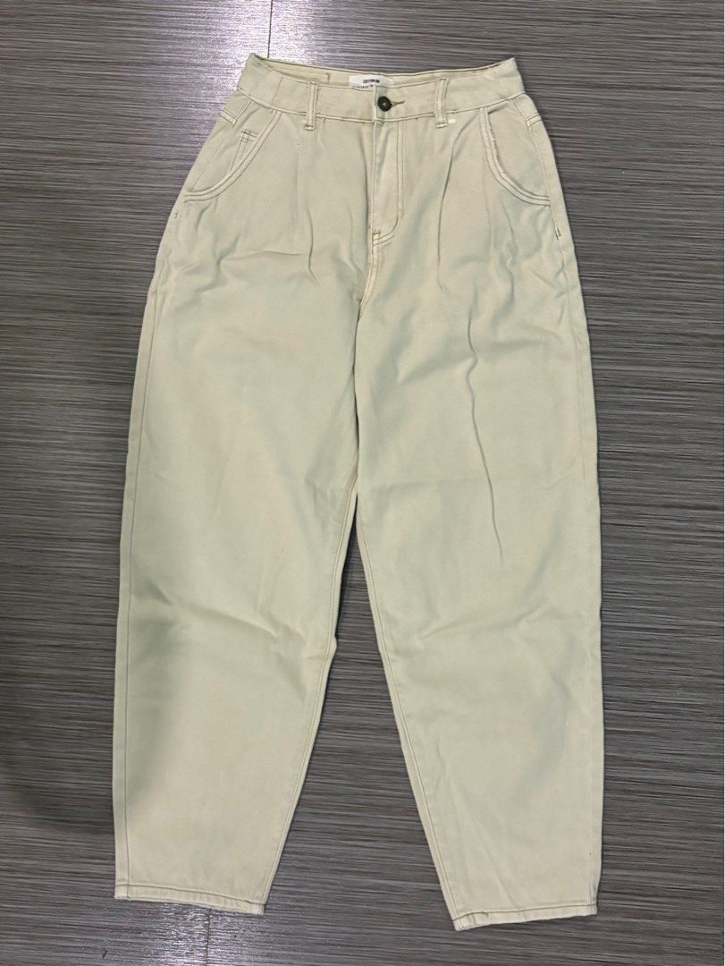 Cotton On Slouch Jeans in Khaki (Category: Jeans) located in Bacoor. Submitted by zykmes (Listing ID 1380234528, Image 2). Description: ☁️ Cotton On Slouch Jeans ☁️ Originally size 6 (??), altered to fit size 4 jeans (26-27 waist) ☁️ Worn twice only .