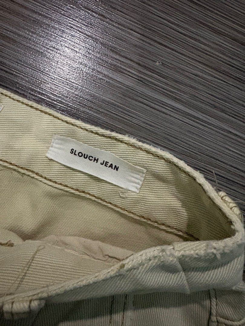 Cotton On Slouch Jeans in Khaki (Category: Jeans) located in Bacoor. Submitted by zykmes (Listing ID 1380234528, Image 3). Description: ☁️ Cotton On Slouch Jeans ☁️ Originally size 6 (??), altered to fit size 4 jeans (26-27 waist) ☁️ Worn twice only .