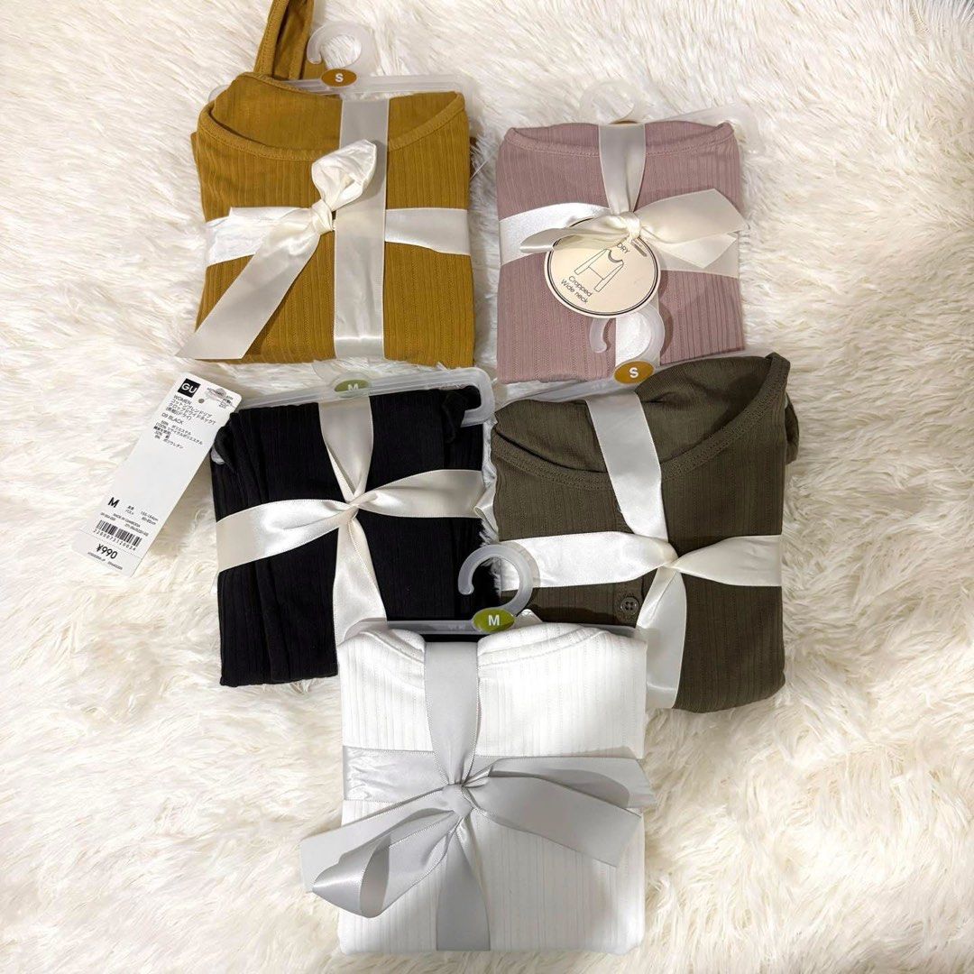 Cotton Rib Cropped Long Sleeve from GU (Category: Longsleeves) located in Manila. Submitted by hmbrmrn (Listing ID 1380117983, Image 1). Description: Cotton Rib Cropped Long Sleeve from GU Japan available in store!🇯🇵 White/black - Medium Mustard/pink/green - small ₱160 only! Limited stocks only.