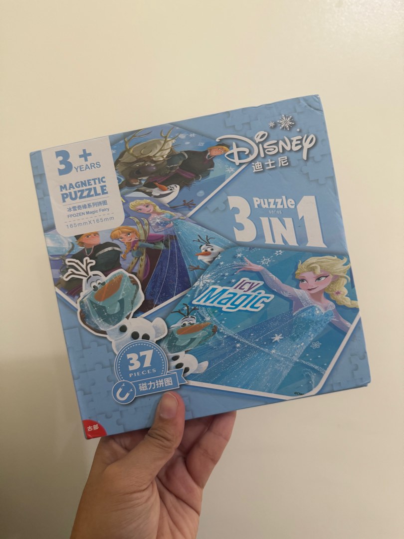 Disney Frozen 3 in 1 Magnetic Puzzle, Hobbies & Toys, Toys & Games on ...