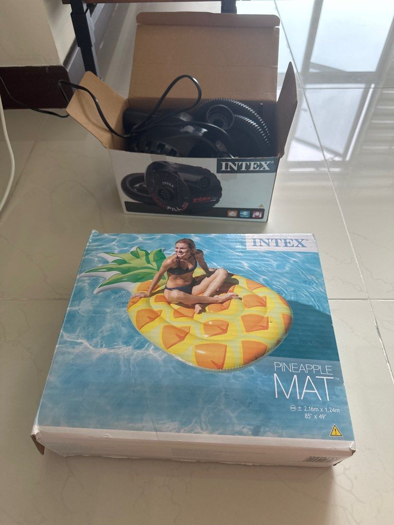 Pineapple Float (Category: Everything Else) located in Singapore. Submitted by m3l05 (Listing ID 1380150515, Image 1). Description: Rarely used electrical pump & Pineapple float. Selling as a set incl delivery through vendor (nt same day delivery) If pump - not available anymore Float - not incl delivery.