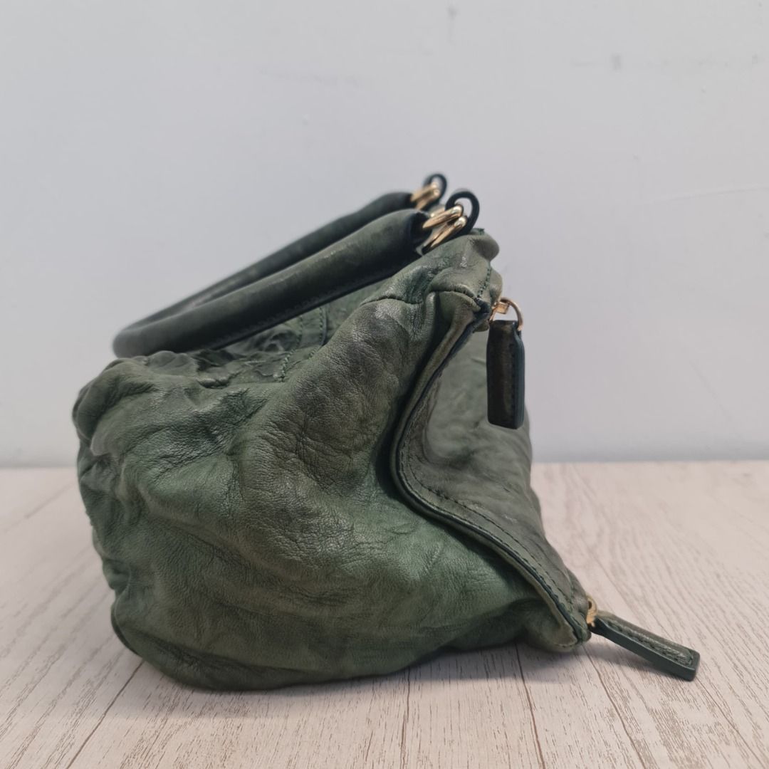 GIVENCHY PANDORA EF0512 PANDORA SMALL DARK GREEN DISTRESSED SHEEPSKIN LEATHER GHW (Category: Bags & Wallets) located in Kuala Lumpur. Submitted by larueonlinestore (Listing ID 1380120453, Image 3). Description: LAR-4011-GIV (Pre-owned) Brand - GIVENCHY Model - PANDORA EF0512 Size - 28CM Color - DARK GREEN Material - SHEEPSKIN LEATHER & GHW Accessories - STRAP Condition - USED Visit our store to view the actual product P-1-17 Plaza Damas, Jalan Sr