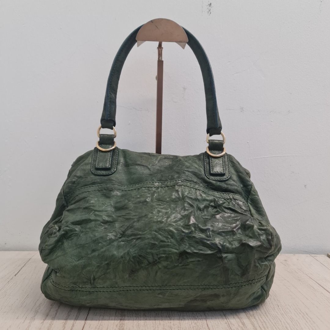 GIVENCHY PANDORA EF0512 PANDORA SMALL DARK GREEN DISTRESSED SHEEPSKIN LEATHER GHW (Category: Bags & Wallets) located in Kuala Lumpur. Submitted by larueonlinestore (Listing ID 1380120453, Image 2). Description: LAR-4011-GIV (Pre-owned) Brand - GIVENCHY Model - PANDORA EF0512 Size - 28CM Color - DARK GREEN Material - SHEEPSKIN LEATHER & GHW Accessories - STRAP Condition - USED Visit our store to view the actual product P-1-17 Plaza Damas, Jalan Sr