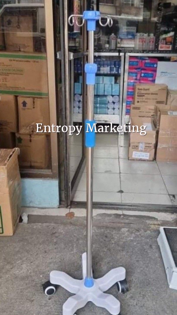 IV pole stand 4 hooks heavy duty (Category: Medical Supplies & Tools) located in Marikina City. Submitted by entropymarketing (Listing ID 1380230895, Image 1). Description: IV stand with 4 hooks with stand wheels and adjustable height Brandnew Php 1,995 For all your medical supplies/equipment needs, kindly visit and like us on Facebook Entropy Marketing Address Entropy Marketing #10 Nalugod Street, Sto. Nino (Bayan), Marikina City.