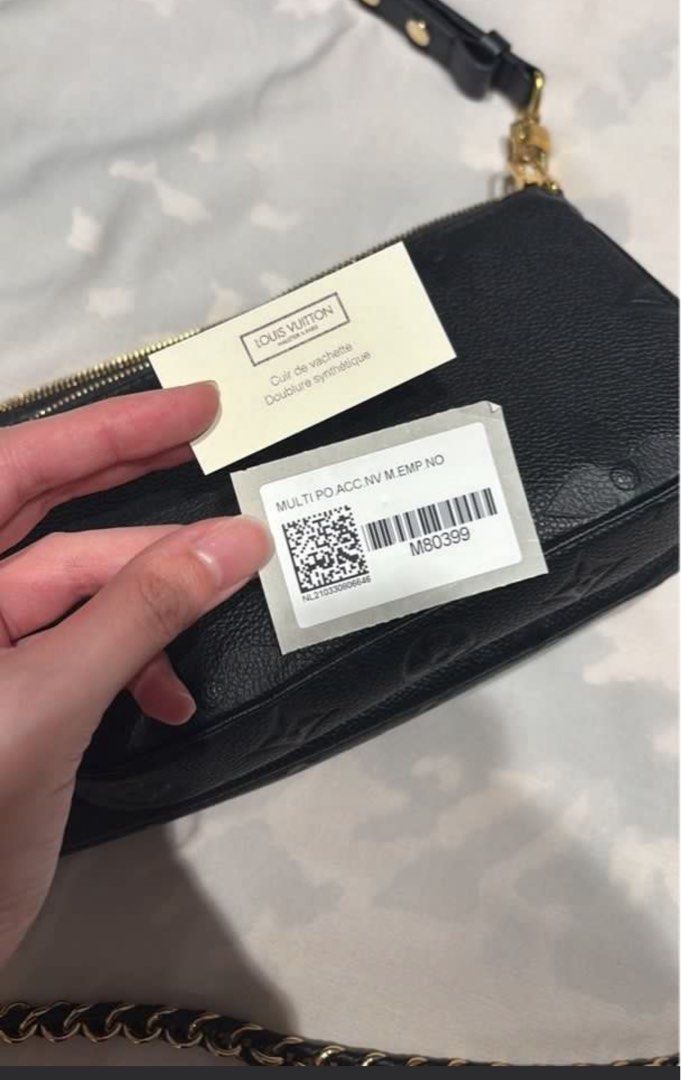 Louis Vuitton Multi Pochette Accessoires Black (Category: Bags & Wallets) located in Singapore. Submitted by moana. (Listing ID 1380100894, Image 2). Description: Authentic Louis Vuitton Multi Pochette Accessoires in black. Features a chain strap and a leather strap. Comes with original tags. Perfect for everyday use or special occasions. Excellent condition 9/10 Comes with dust bag, box, receipt dated Apr 2021 from LV, Taka.