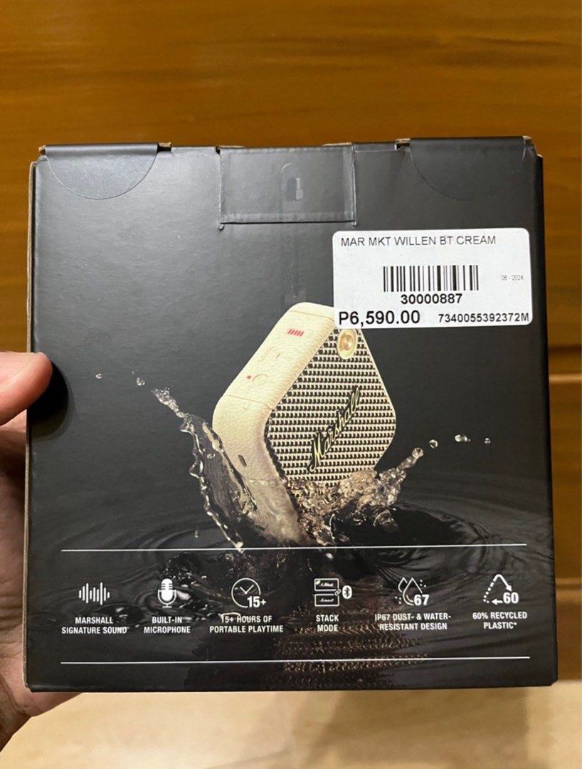 Marshall Willen Portable Bluetooth Speaker (Category: Soundbars, Speakers & Amplifiers) located in Valenzuela. Submitted by jffrymnd (Listing ID 1380114414, Image 2). Description: FOR SALE!!! MARSHALL WILLEN PORTABLE BLUETOOTH SPEAKER BELOW SRP MALL PRICE: 6,590 MY PRICE: 3990 Color: Cream Condition: Brand New Sealed Open for Meet up and Delivery.