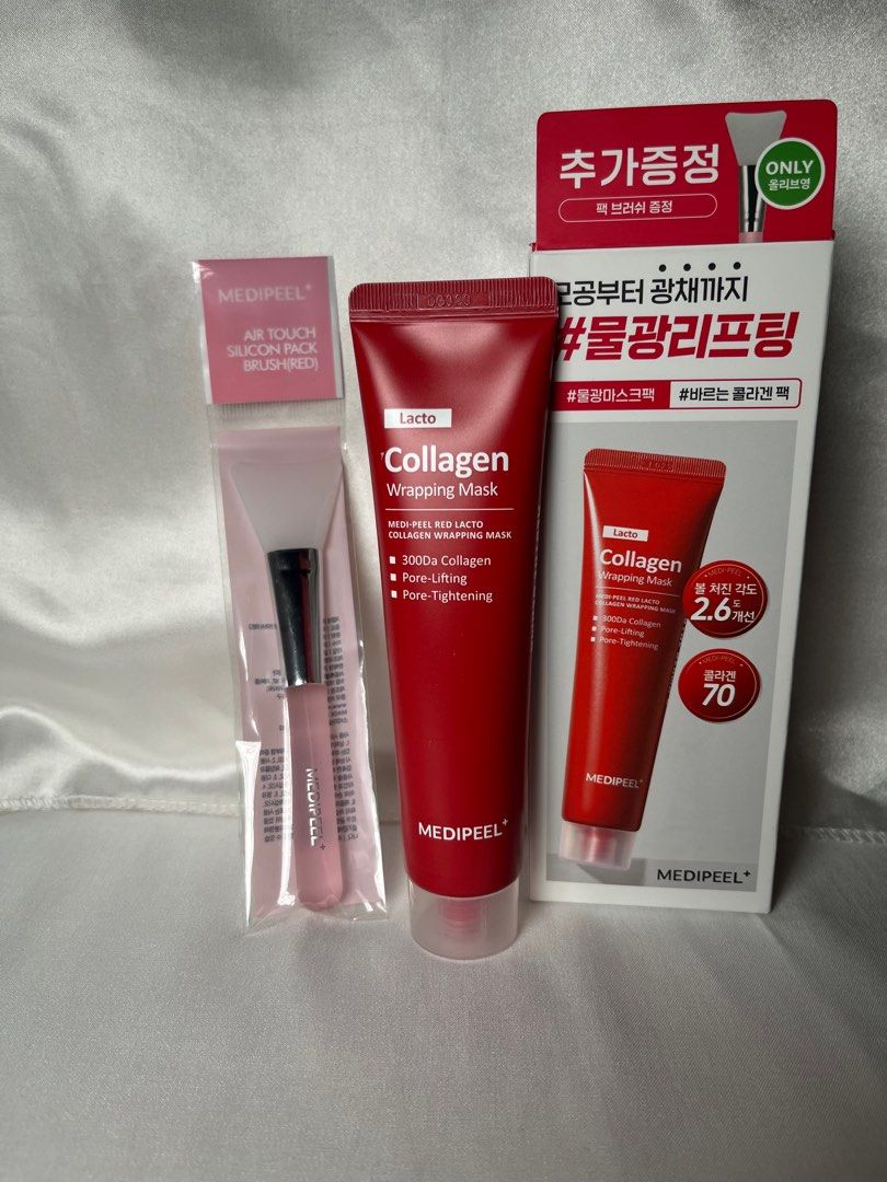 由 shinthor (刊登 ID 1380269809，圖片 1) 提交，位於 台中市 (Taichung) 的 MediPeel 膠原蛋白面膜 撕拉面膜 (類別：護膚、清潔產品)，說明：僅使用一次 韓國olive young親自買的 附全新刷子如圖。