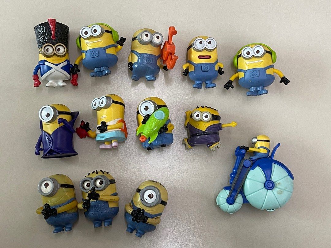 Minions Assorted Set of 13pcs - Mcdo Toys (Category: Character Goods) located in Manila. Submitted by shopandscore (Listing ID 1380140802, Image 1). Description: Please check pic for condition. Generally all good Thanks.