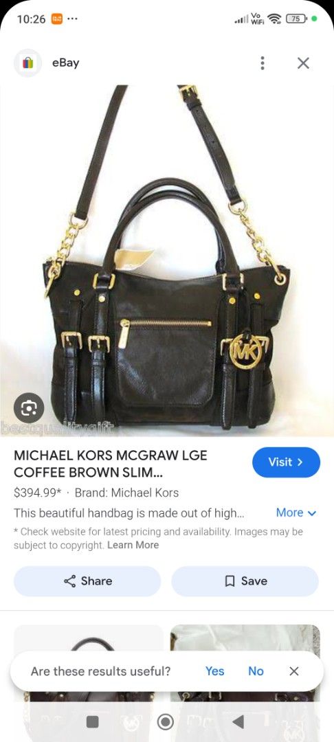 MK CGRAW (Category: Luxury Bags & Wallets) located in Quezon City. Submitted by piscean_girl (Listing ID 1380136719, Image 2). Description: preloved MK with dustbag from US.