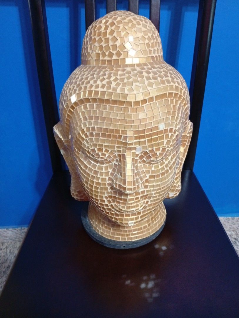 Mosaic Buddha Head Statue