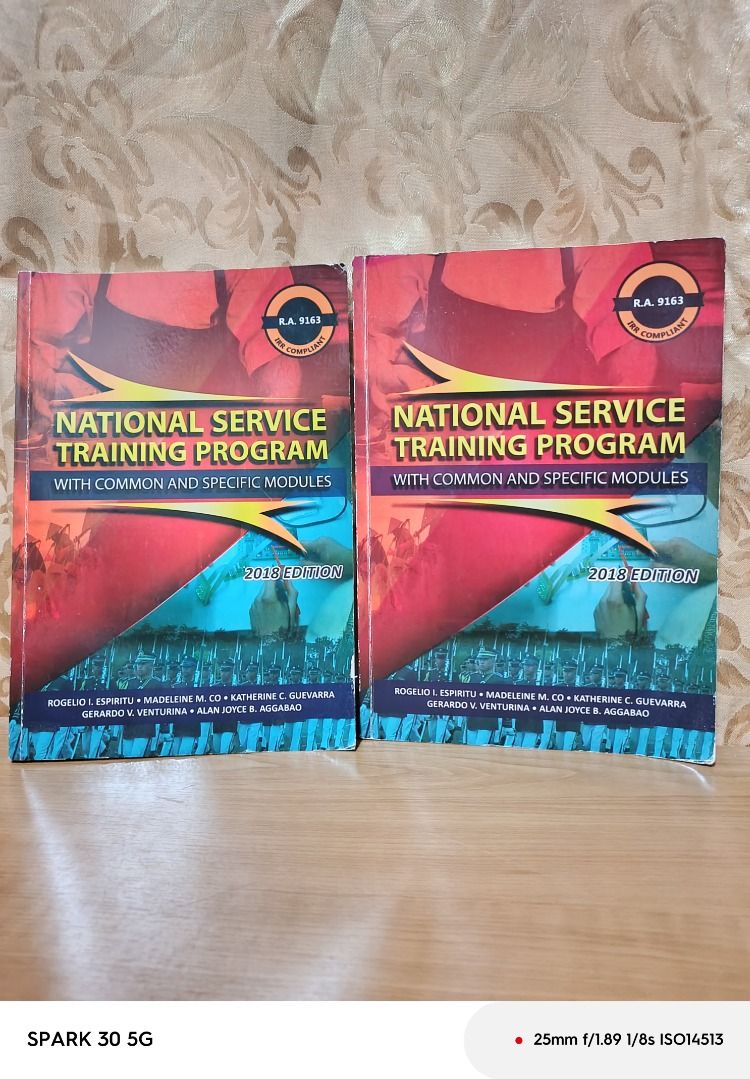 National Service Training Program with common and specific modules 2018 edition 150 (Category: Textbooks) located in Bocaue. Submitted by yanicas_shop (Listing ID 1380215487, Image 1). Description: One book has highlights mop: gcash mod: lalamove/j&t/gogoexpress/lbc NSTP textbook. NSTP book.