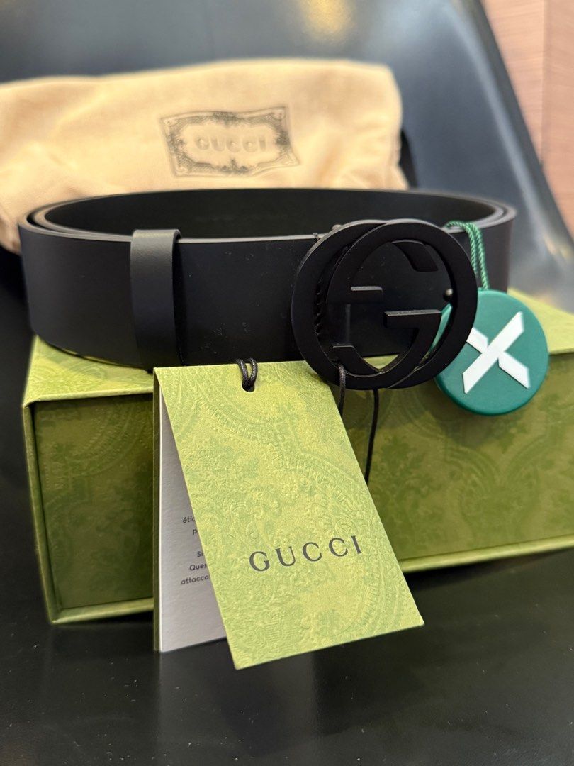 Original & Below SRP: Gucci Matte Black Interlocking G Belt Leather Black (Category: Luxury Accessories) located in Taguig. Submitted by averidia (Listing ID 1380161885, Image 1). Description: For sale: Gucci Matte Black Interlocking G Belt Leather (Black) Elevate your wear today. Sleek, Dark, Classy and Stylish. Silently boast the premium black leather from Gucci with this Matte Interlocking G belt. Length: 37 / Waist 89-94 / Belt size: Large **