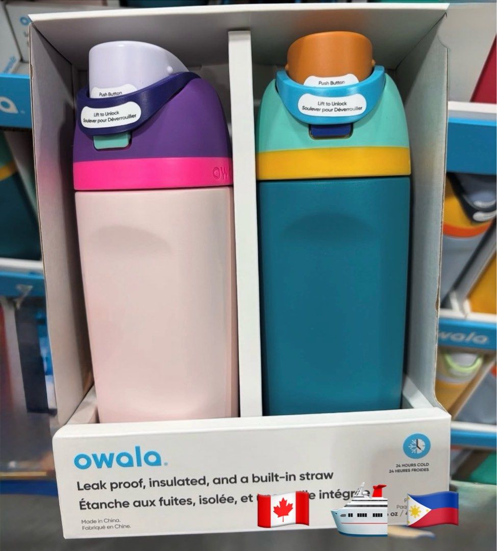 Owala Water Bottles 16 oz (Category: Water Bottles & Tumblers) located in Balungao. Submitted by kateee21 (Listing ID 1380289010, Image 1). Description: ✅ Owala Water Bottle Pack of 2 for only Php 2,850.00 ✅ 16 oz / 473 mL ✅ BPA Free ✅ Stainless Steel 📌📌📌 Available for PREORDER 🛳 this item will be shipped from Canada 🇨🇦 to Philippines 🇵🇭 via sea cargo 📦; Local Shipping fee c/o buyer; ✅ If you are intereted and willing to wait, DM us for 