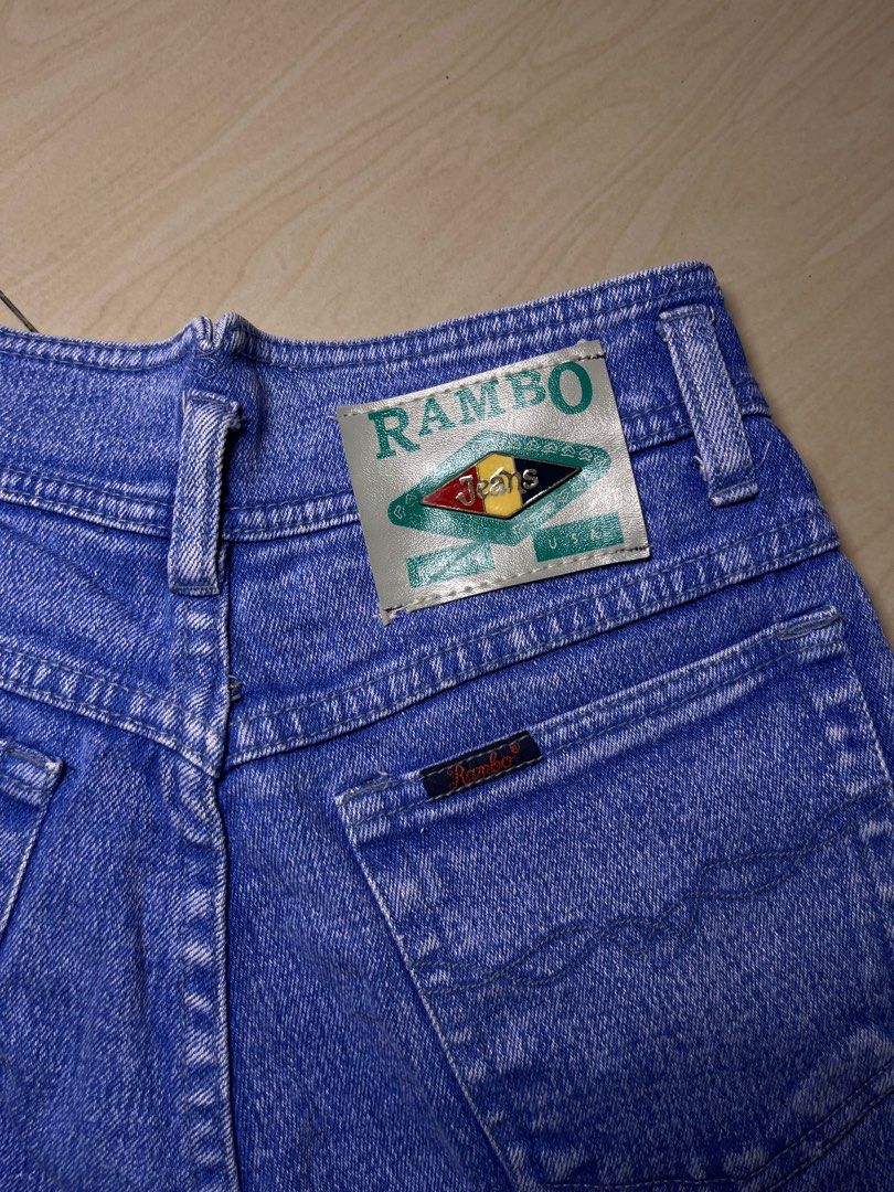 RAMBO JEANS USA DENIM SHORTS (Category: Shorts) located in Manila. Submitted by blickymanila (Listing ID 1380172486, Image 3). Description: SIZE WIDTH AND LENGTH 23-26 x 15.5.