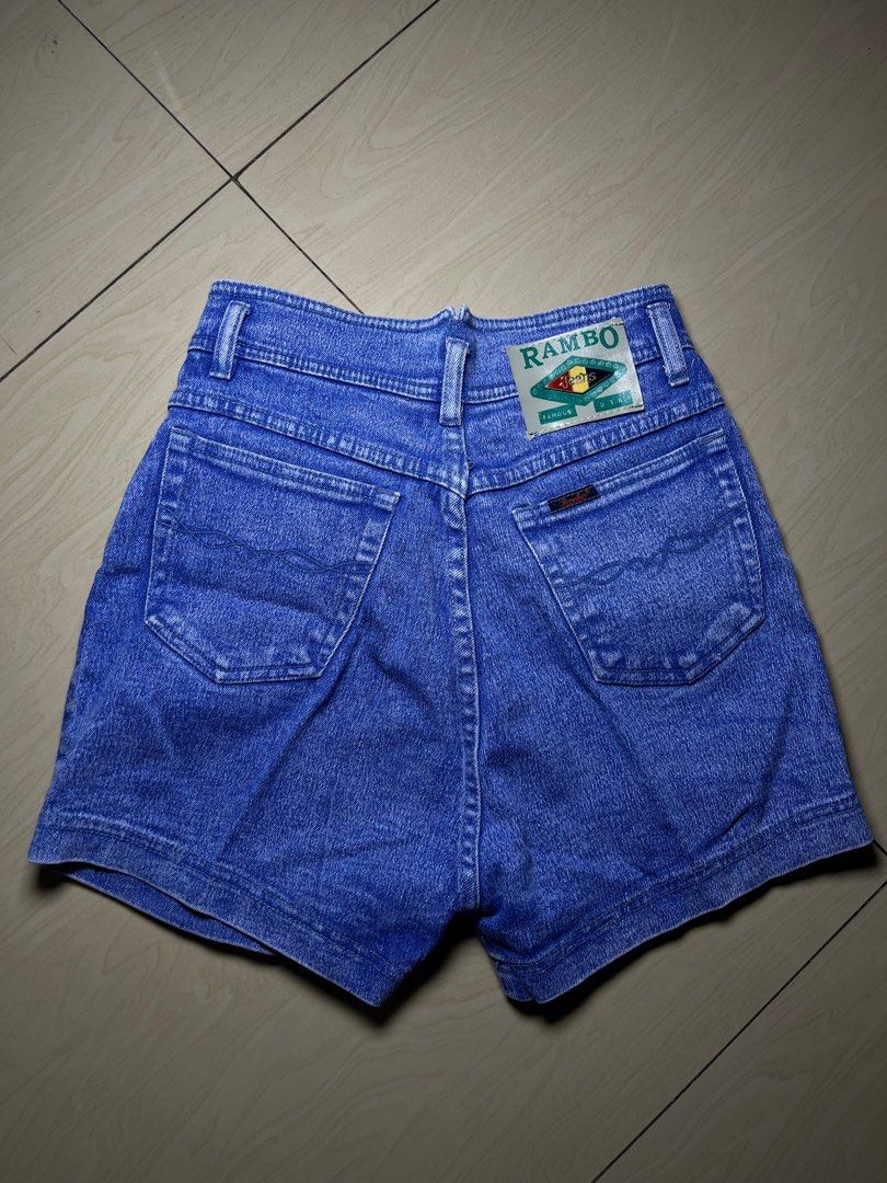 RAMBO JEANS USA DENIM SHORTS (Category: Shorts) located in Manila. Submitted by blickymanila (Listing ID 1380172486, Image 2). Description: SIZE WIDTH AND LENGTH 23-26 x 15.5.