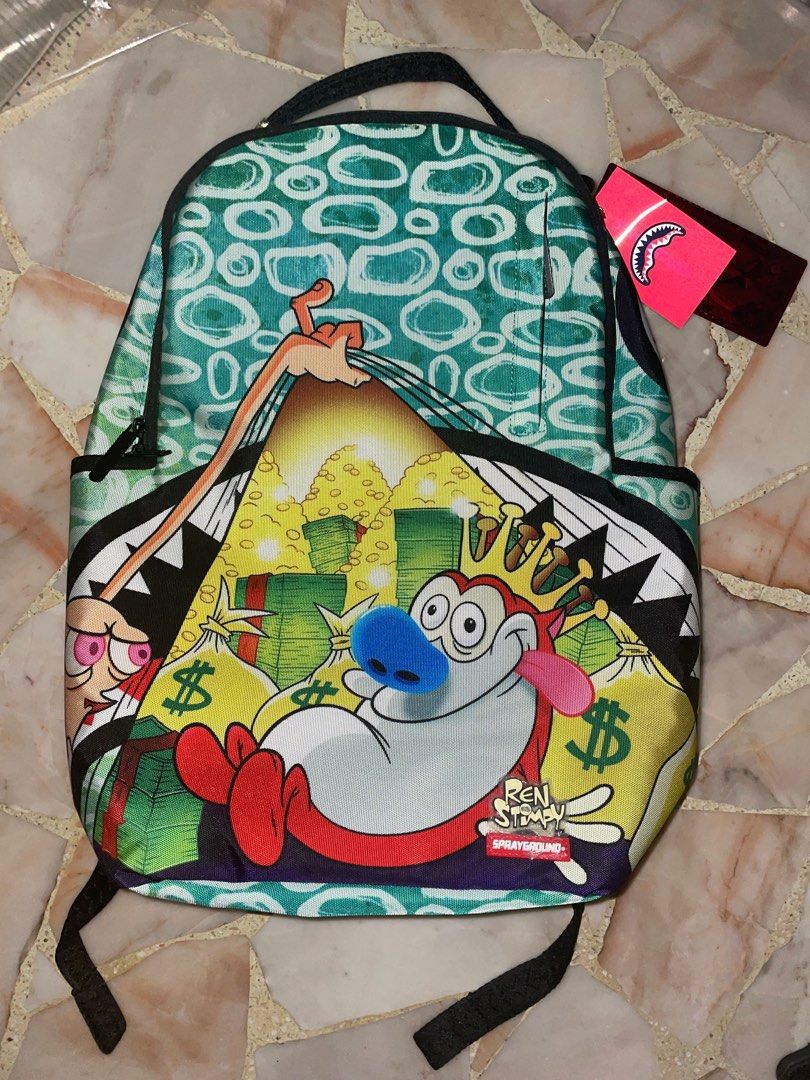Sprayground Ren Stimpy Limited Edition Backpack, Men's Fashion
