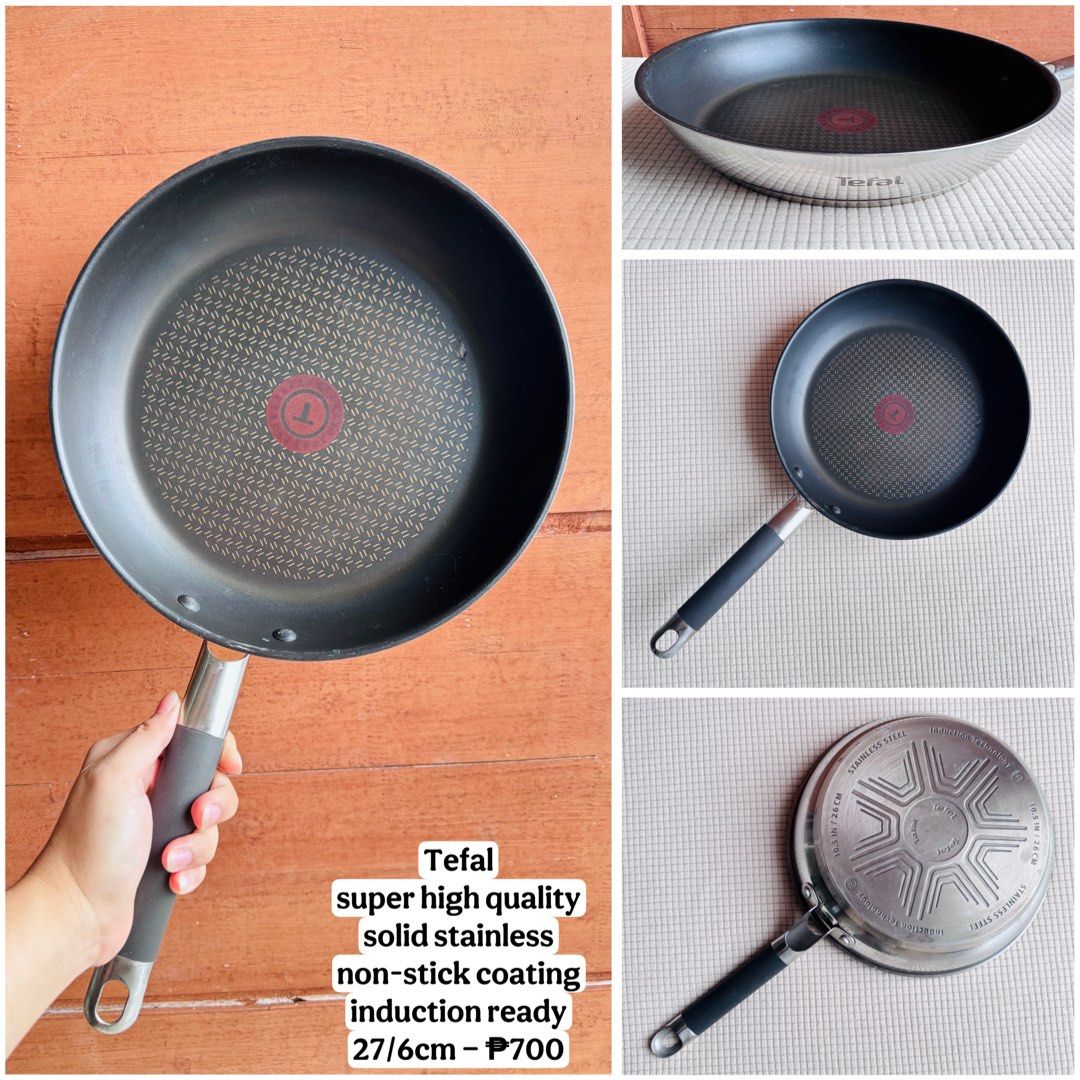 Tefal Stainless Non-stick Fry Pan (Category: Cookware & Accessories) located in Legazpi City. Submitted by peachyfreya (Listing ID 1380256737, Image 1). Description: .