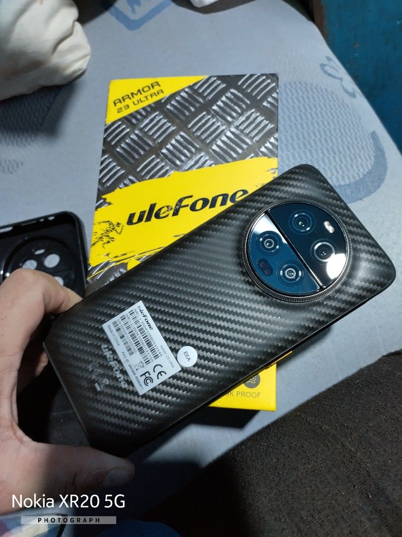 Ulefone Armor 23 Ultra rugged satellite phone (Category: Android Others) located in Mandaluyong City. Submitted by meituv7 (Listing ID 1380208861, Image 1). Description: price posted slightly negotiable complete package no issue ip68/69 satellite phone dustproof waterproof shockproof 120 hz refresh rate 120watts charger clear cam with 30x zoom camera clear night vision cam 5g network dimensity 8020 12/512gb dualsim pick up mandaluyong.