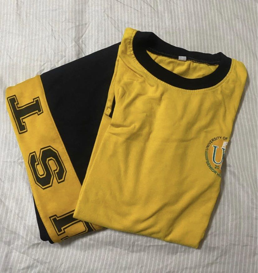 UST-SHS Unisex PE Shirt (Category: Shirts) located in Manila. Submitted by vrnces (Listing ID 1380230910, Image 1). Description: (2) Small PE shirts - PHP 250 ea .