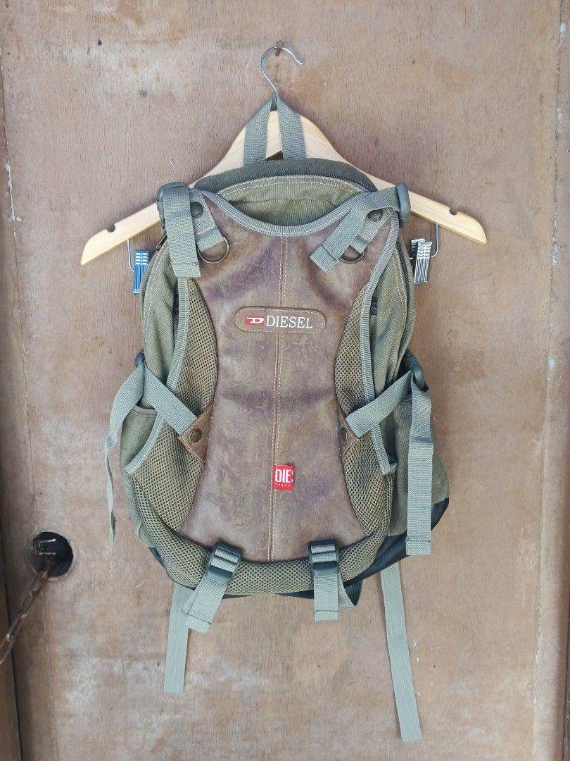 Vintage Y2k Diesel Gorpcore Backpack Bag (Category: Backpacks) located in Naga. Submitted by unknwnstreetwear (Listing ID 1380138171, Image 1). Description: Very good condition Width-15 inches Length-19 inches.