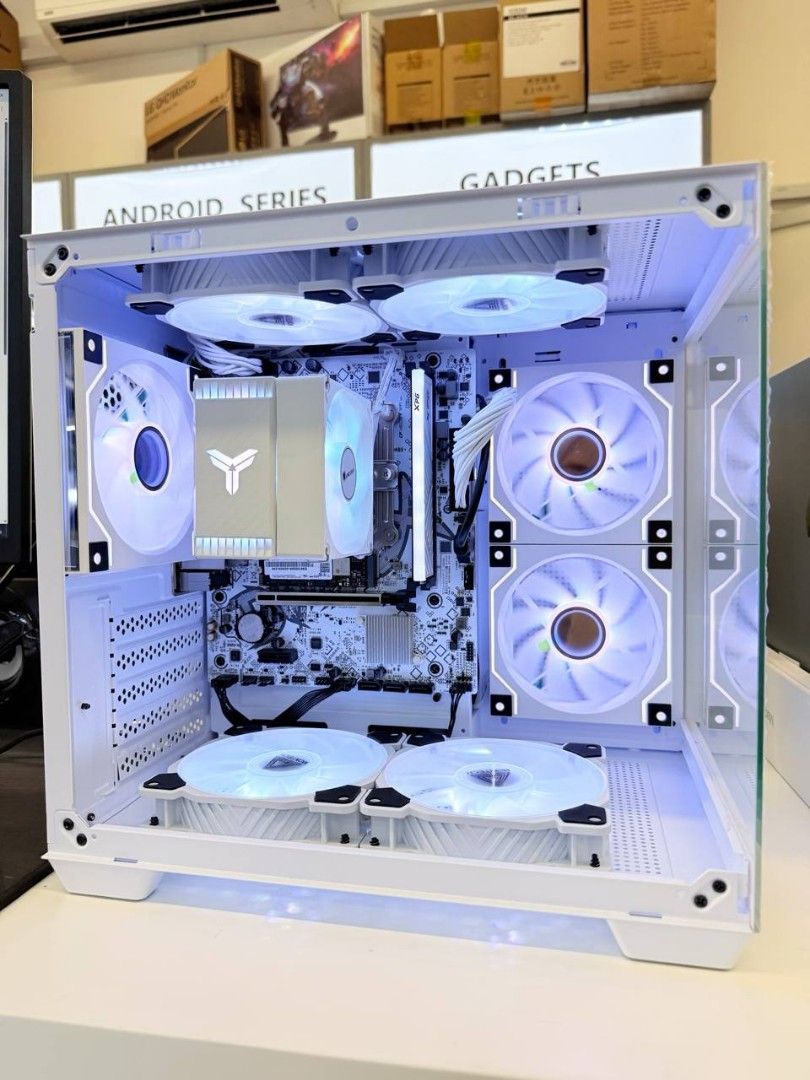 Rgb Computer Drawing White RGB PC Setup + Drawing Tablet Ready PC CUSTOM, Computers & Tech ...