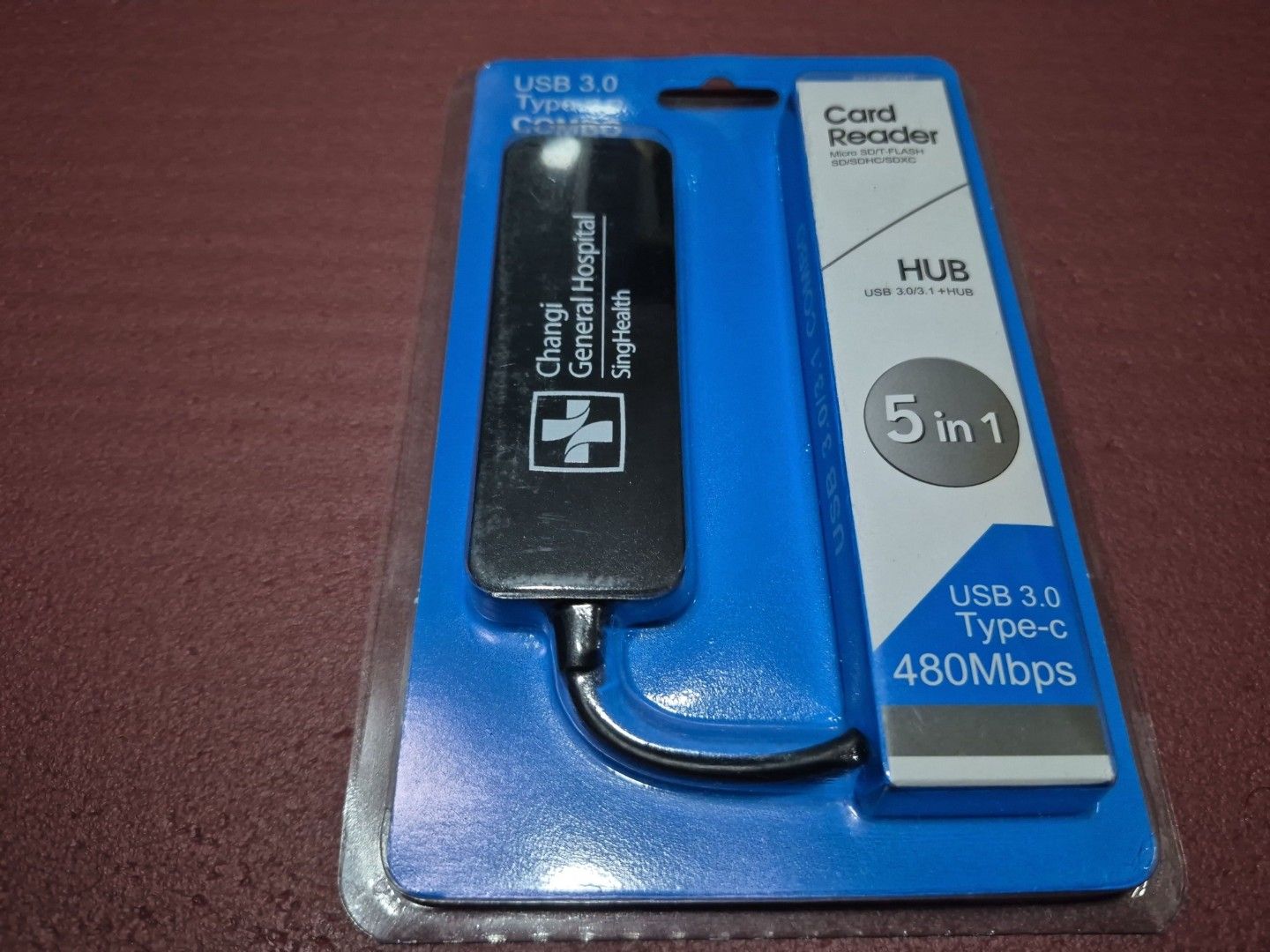 5-in-1 USB 3.0 Type-C Card Reader Hub