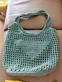 自家製手織袋 藍/卡其色64238734608257110