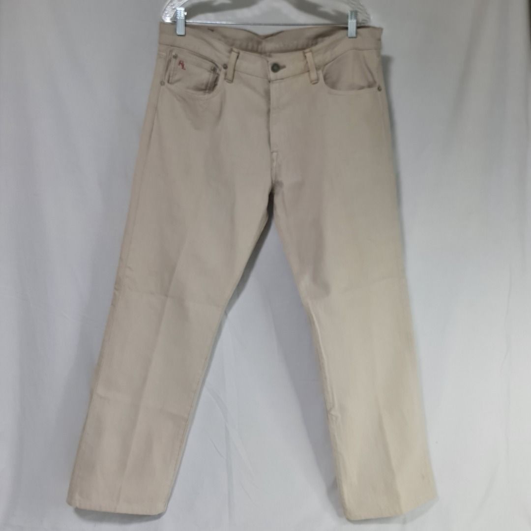 * * Ralph Lauren - Declutter Sale 083 * * (Category: Jeans) located in Quezon City. Submitted by jkr_kenshin (Listing ID 1380341821, Image 1). Description: Pre Loved Authentic Ralph Lauren Item is used. Boxed and stored for a year Size is posted in the picture ______________________________ Beige / Jeans / Vintage Classic 867 Made in Mexico US 34 ______________________________ R E A D C A R E F U L L Y First to pay get the item Pay within 24hrs N
