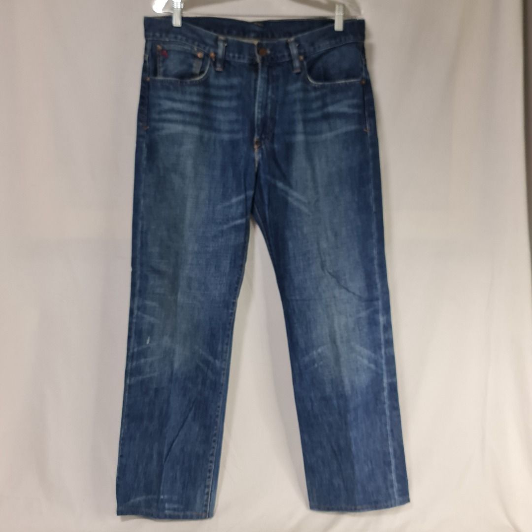 * * Ralph Lauren - Declutter Sale 121 * * (Category: Jeans) located in Quezon City. Submitted by jkr_kenshin (Listing ID 1380394721, Image 1). Description: Pre Loved Authentic Ralph Lauren Item is used. Boxed and stored for a year Size is posted in the picture ______________________________ Jeans / Blue / Vintage Made in Mexico US 33 ______________________________ R E A D C A R E F U L L Y First to pay get the item Pay within 24hrs No reservation