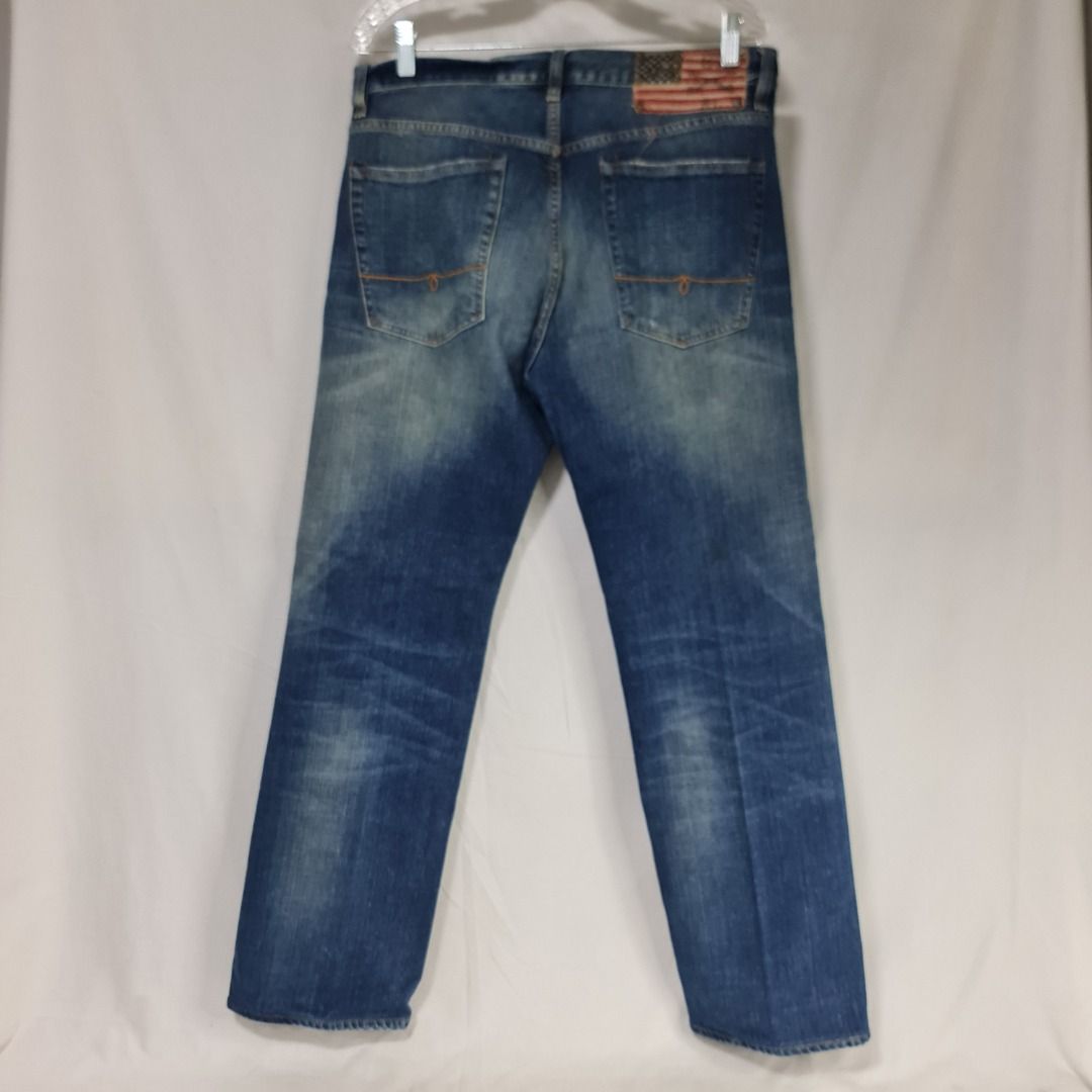 * * Ralph Lauren - Declutter Sale 141 * * (Category: Jeans) located in Quezon City. Submitted by jkr_kenshin (Listing ID 1380417922, Image 2). Description: Pre Loved Authentic Ralph Lauren Item is used. Boxed and stored for a year Size is posted in the picture ______________________________ Jeans / Blue / Vintage Bradford / Relaxed Straight Made in Tunisia US 33 ______________________________ R E A D C A R E F U L L Y First to pay get the item Pa