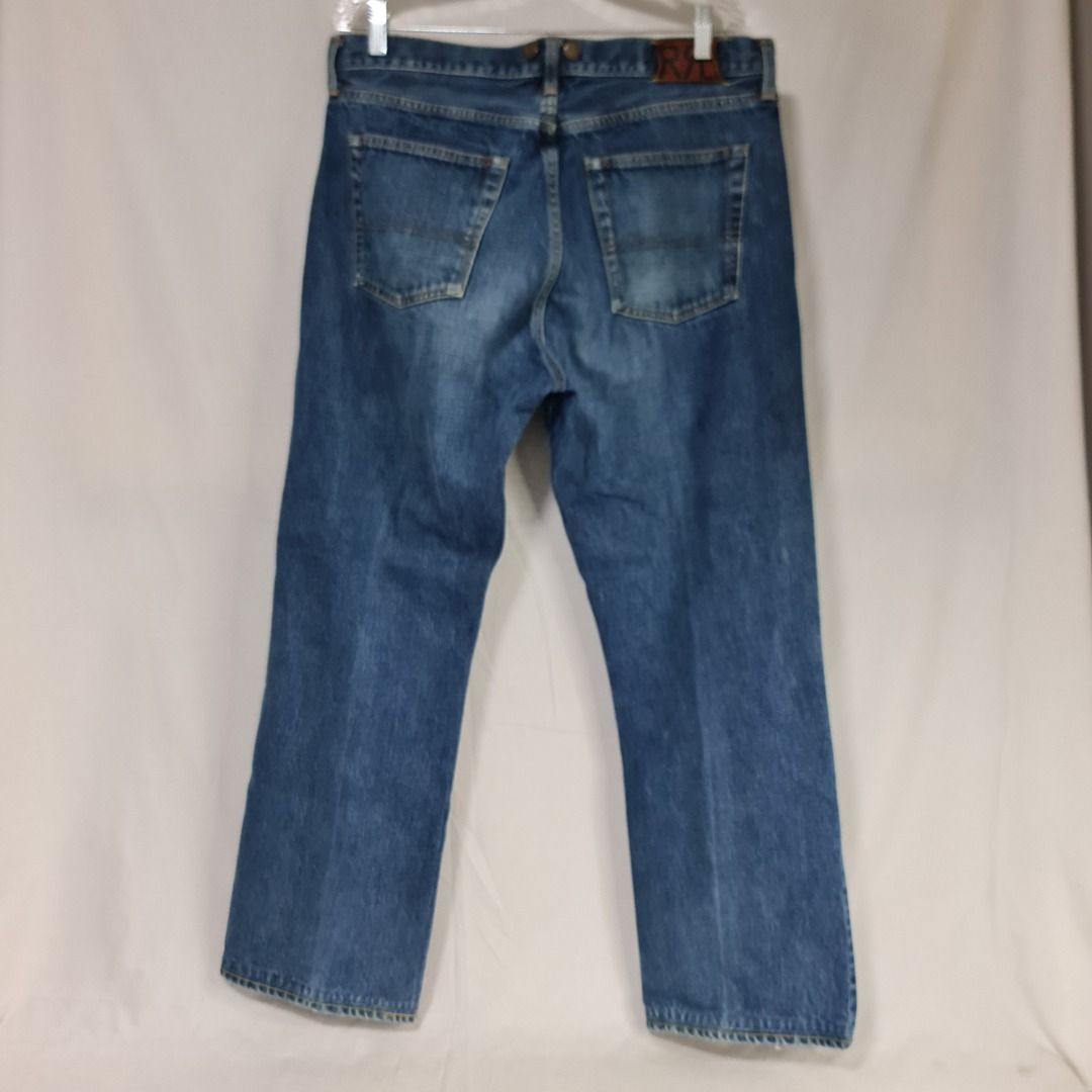 * * Ralph Lauren - Declutter Sale 142 * * (Category: Jeans) located in Quezon City. Submitted by jkr_kenshin (Listing ID 1380418279, Image 2). Description: Pre Loved Authentic Ralph Lauren Item is used. Boxed and stored for a year Size is posted in the picture ______________________________ Jeans / Blue / Vintage RRL US 35 ______________________________ R E A D C A R E F U L L Y First to pay get the item Pay within 24hrs No reservations more than