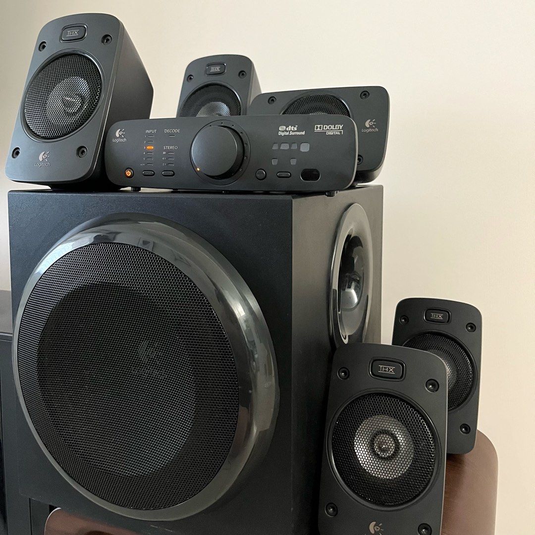 羅技Z906 5.1聲道THX認證家庭劇院環繞喇叭, 耳機及錄音音訊設備