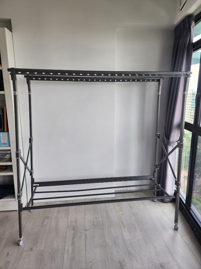 Adjustable Clothes Drying Rack with Wheels