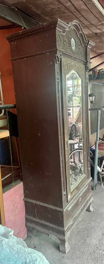 Antique cabinet (Category: Shelves, Cabinets & Racks) located in Cavite. Submitted by teamhd (Listing ID 1380442748, Image 2). Description: For sale 70 year old antique cabinet All still in original parts except lock, handle and hinge 👉 70 year old (estimated) 👉 224 x 81 x 50 cm 👉 negotiable upon viewing 👉 for sale as is .