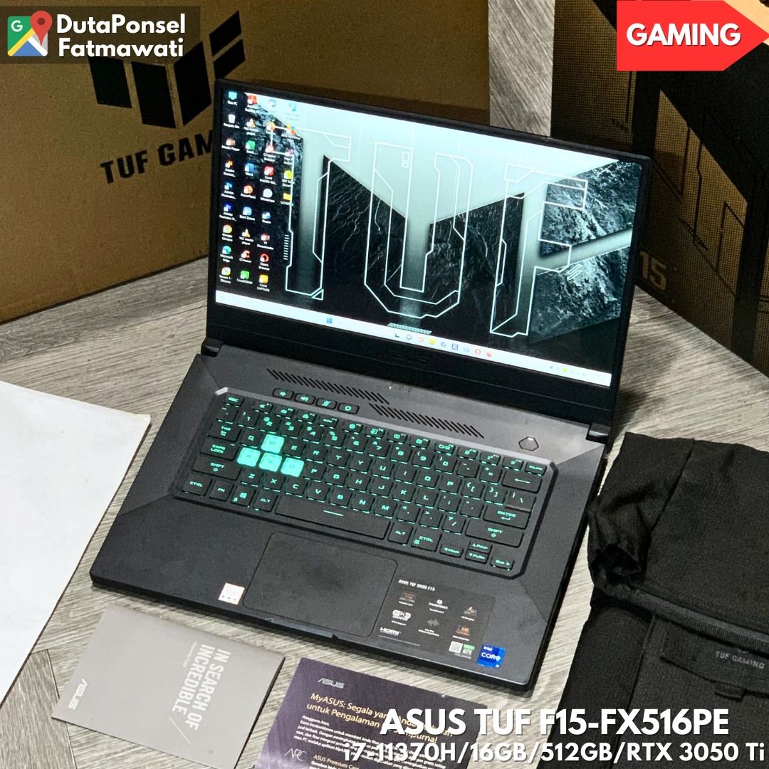 ASUS TUF DASH F15-FX516PE i7-11370H/16GB/512GB RTX 3050 Ti