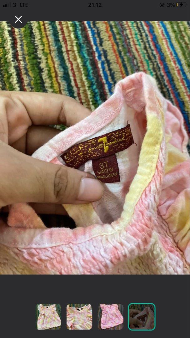 Atasan kerut (Kategori: 1 hingga 3 tahun) berada di Sleman. Dikirim oleh geya_thriftshop (ID iklan 1380451710, Gambar 2). Deskripsi: Atasan kerut tiedie Minus noda setitik aja Bulanan bisa jadi dress.