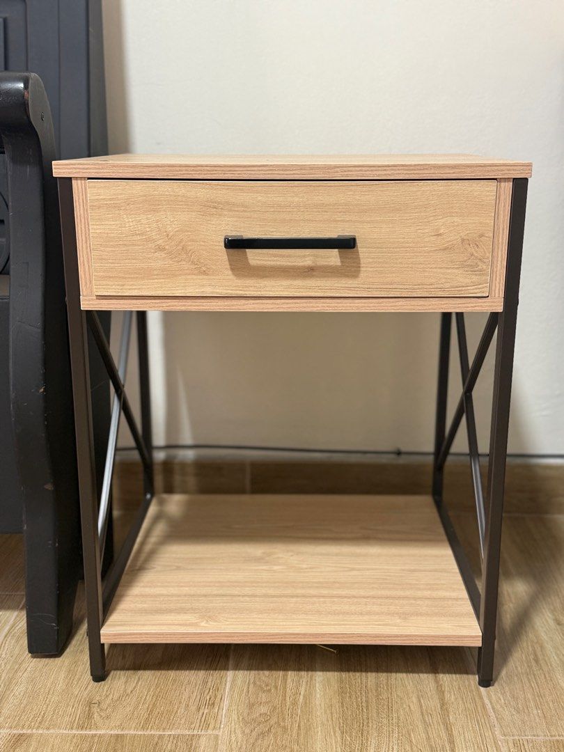 Bed Side Table (Category: Other Home Furniture) located in Quezon City. Submitted by jularbs (Listing ID 1380323497, Image 1). Description: 1600 from another platform (not assembled) Selling 2 bed side table Can pass as brand new condition Get as a set for 2500 RFS: Moving out Buyer pays for transportation fee.