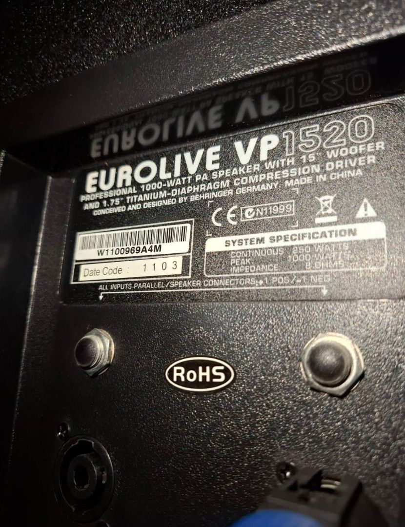 Behringer Eurolive VP1520 PA Speaker63222774516226113