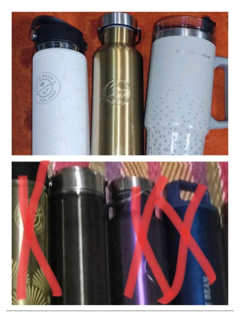 CBTL LEHT (Category: Water Bottles & Tumblers) located in Makati City. Submitted by mungojerry (Listing ID 1255293333, Image 1). Description: Coffee Bean and Tea Leaf Limited Edition Holiday Tumblers 2023 Collection 4k for the set 2022 Collection 3.5K for set of four 1K each Brand New with Box Payment: GCASH BPI Funds Transfer Delivery: LBC Grab Express.