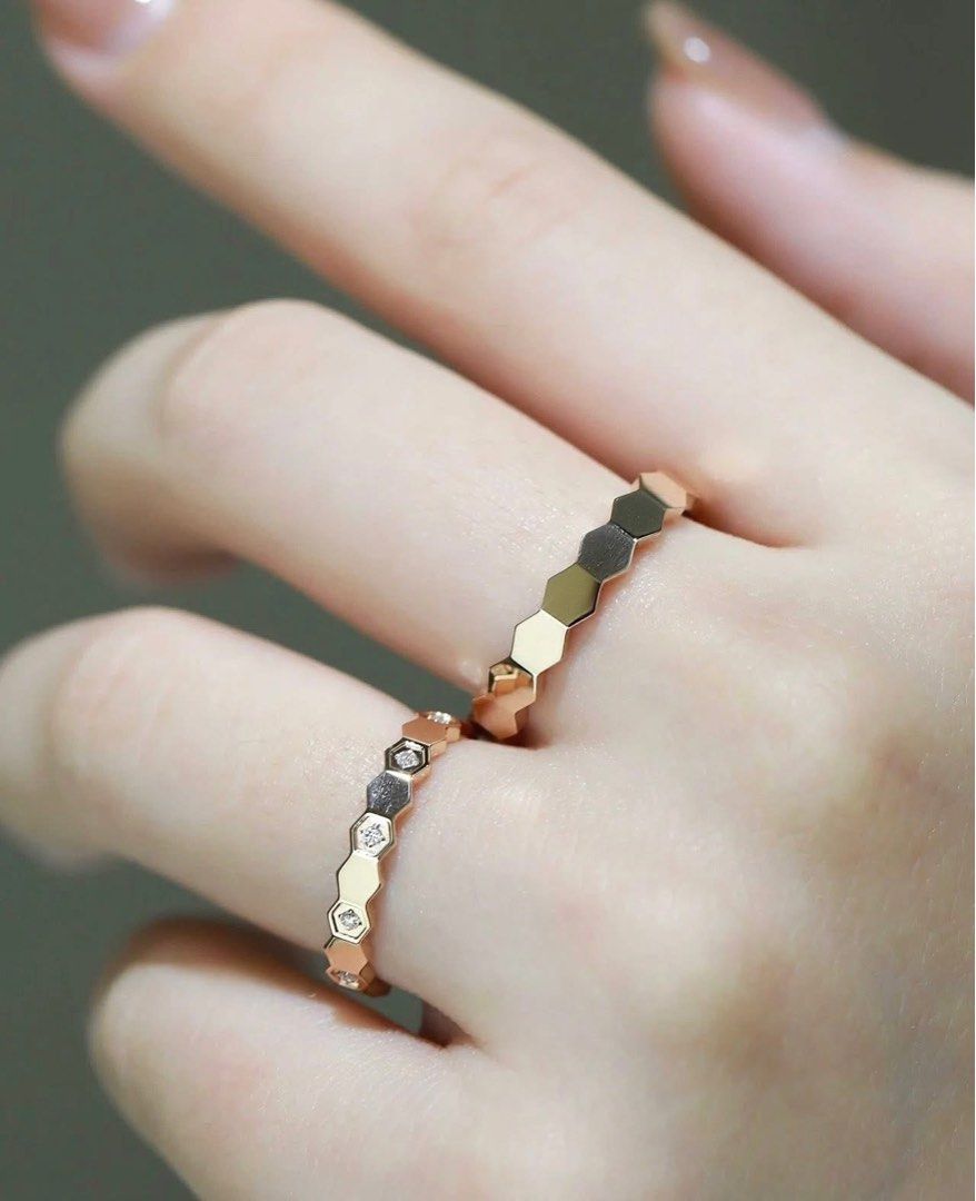 CHAUMET Bee My Love リング 2本セット Chaumet Bee My Love Ring, Women's Fashion, Jewelry & Organisers