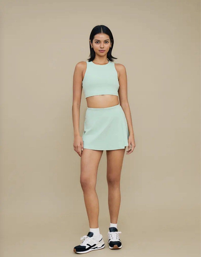 Cheak Courtside Bra by Love Bonito (Category: Activewear) located in Cebu City. Submitted by fashionfinds888 (Listing ID 1380442532, Image 1). Description: Cheak Courtside Bra by Love Bonito (top only ) Color : Sage Size : Small Brand new with tag .