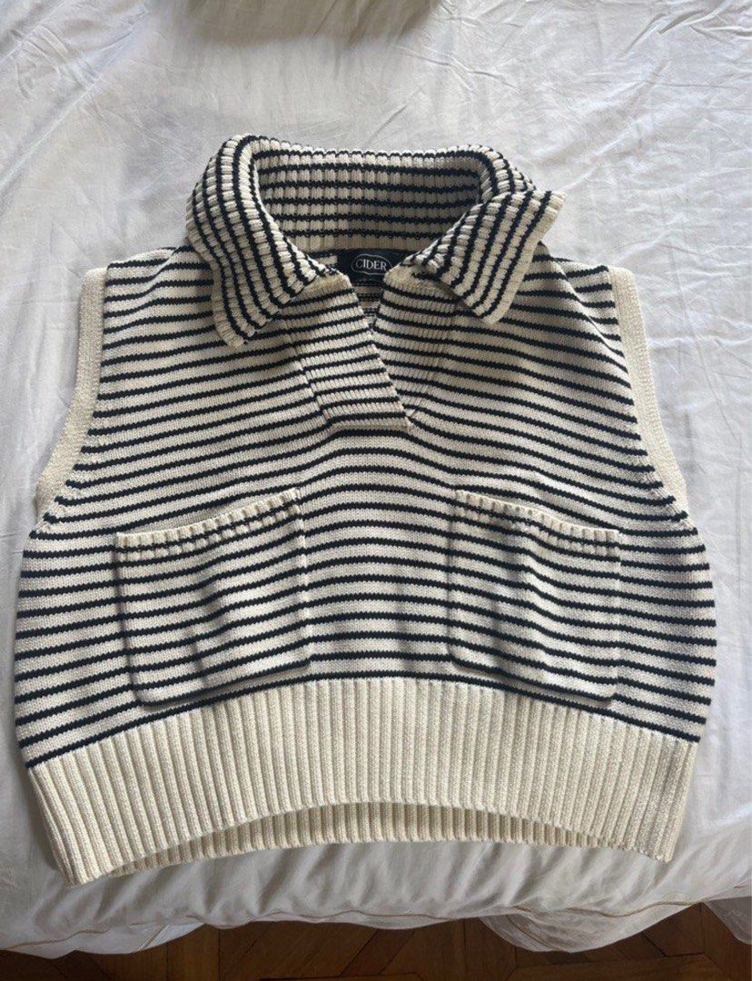 CIDER cream and white striped vest (Category: Others Tops) located in Valenzuela. Submitted by hotchix14 (Listing ID 1380459289, Image 2). Description: .