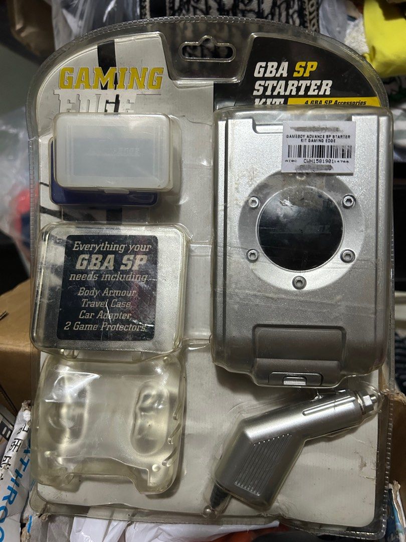 GBA gameboy advance SP Starter Kit (Category: Nintendo) located in Paranaque City. Submitted by zac.sei (Listing ID 1380329781, Image 1). Description: brandnew sealed but slightly damaged packaging complete accessories rare.
