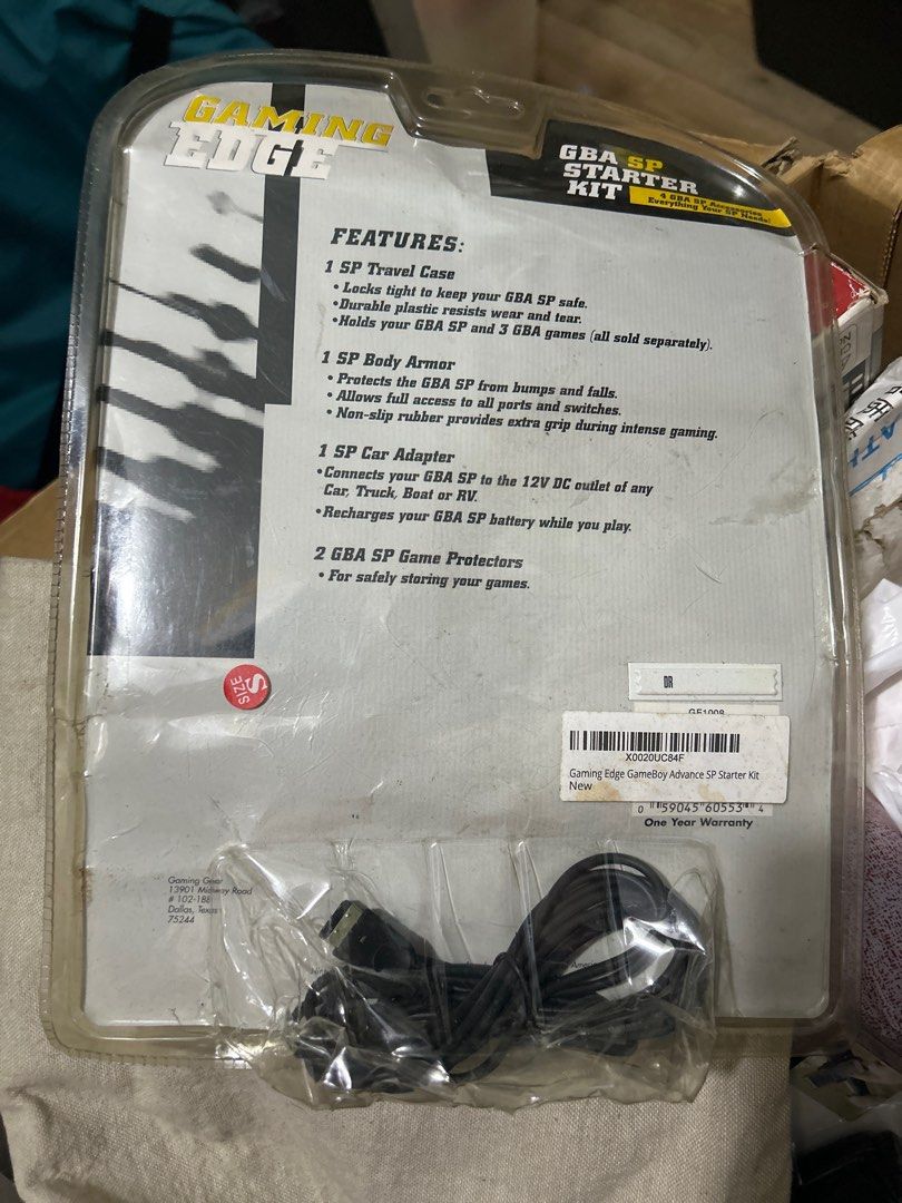 GBA gameboy advance SP Starter Kit (Category: Nintendo) located in Paranaque City. Submitted by zac.sei (Listing ID 1380329781, Image 2). Description: brandnew sealed but slightly damaged packaging complete accessories rare.