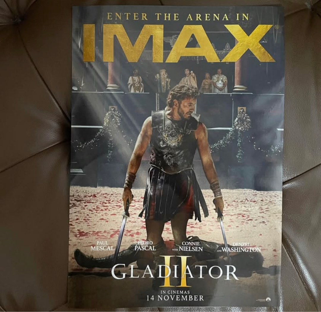GLADIATOR 2 IMAX POSTER, Hobbies & Toys, Collectibles & Memorabilia ...