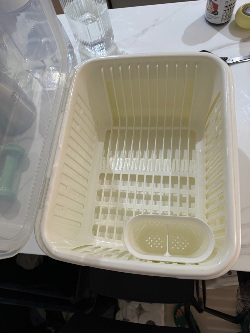 Ikea Dish Drainer with Cover (Category: Other Kitchenware & Tableware) located in Manila. Submitted by bunanni (Listing ID 1380297781, Image 2). Description: Slightly negotiable Ikea dish drainer and cover Contains space for cutlery - spoons and fork.