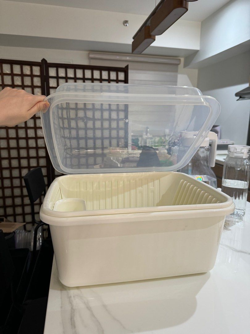 Ikea Dish Drainer with Cover (Category: Other Kitchenware & Tableware) located in Manila. Submitted by bunanni (Listing ID 1380297781, Image 3). Description: Slightly negotiable Ikea dish drainer and cover Contains space for cutlery - spoons and fork.