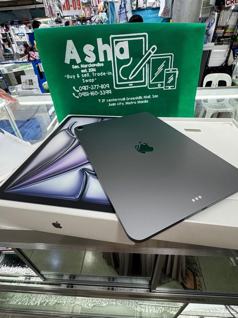 iPad Air 7 M3 128g Open Box only! 11inch (Category: iPad) located in San Juan City. Submitted by asniebasher (Listing ID 1380345303, Image 1). Description: FOR SALE/SWAP (RFS: BUY&SELL) * iPad Air 7 11inch * M3 chips * 128gig * Wifi only *charger unused ~ Apple warr. JULY 2026 * 100 BH / 1 Cyle only! * NO ISSUE * NO REPAIR / HIDDEN ISSUE * Complete w/box same serial F R E E B I E S. ✨ ~ clear case ~ screen protector MODE OF PAYMENT ✔️COD - additi