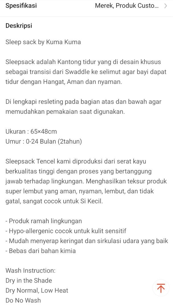 SOLD ❌️ KUMA KUMA TENCEL SLEEP SACK SLEEPSACK SLEEPING BAG SLEEP BAG KANTONG TIDUR INSTANT SWADDLE BLANKET SELIMUT (Kategori: Baju Bayi) berada di Tangerang. Dikirim oleh lalaloopsy21 (ID iklan 1380495576, Gambar 3). Deskripsi: KUMA KUMA TENCEL SLEEPSACK SLEEPING BAG INSTANT SWADDLE BLANKET SELIMUT penggemar sleepsack 🫰sudah beli lagi 3pcs new krn upgrade size jd dijual.. bs sampai 24m menurut kuma kuma.. tencel hangat adem nyaman bikin tidur ny