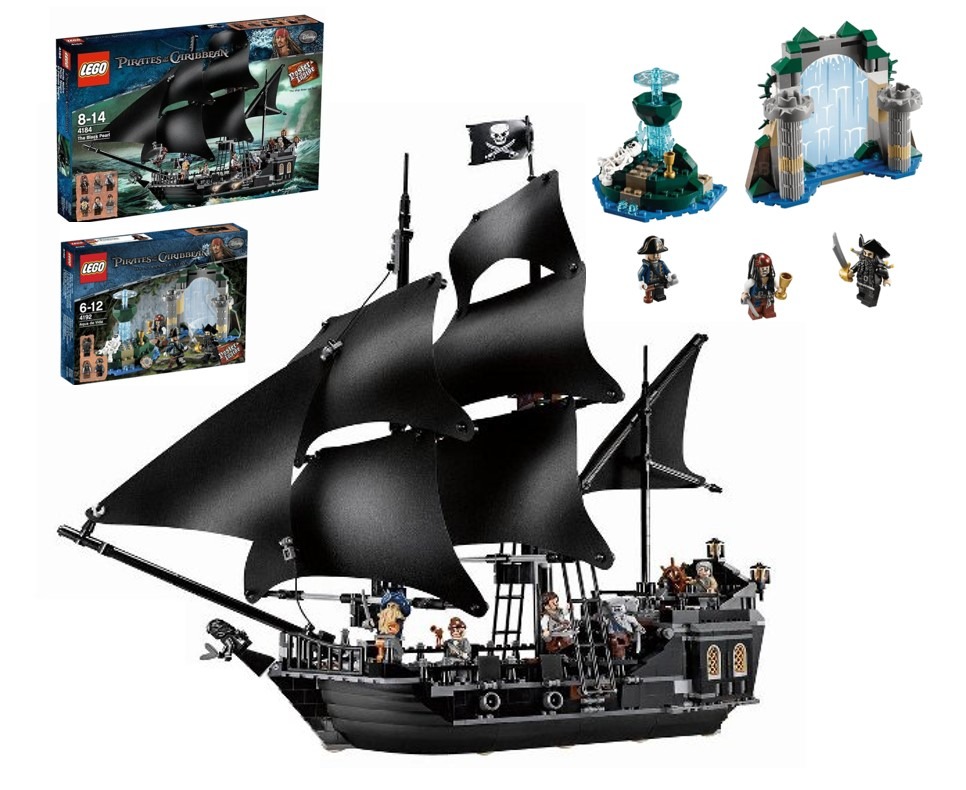 Lego The Black Pearl + Fountain of Youth (4184, 4192) POTC Pirates of ...